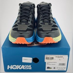 New In Box HOKA ONE ONE Men's SPEEDGOAT MID WP Size 8 Trail Running Shoes Boots